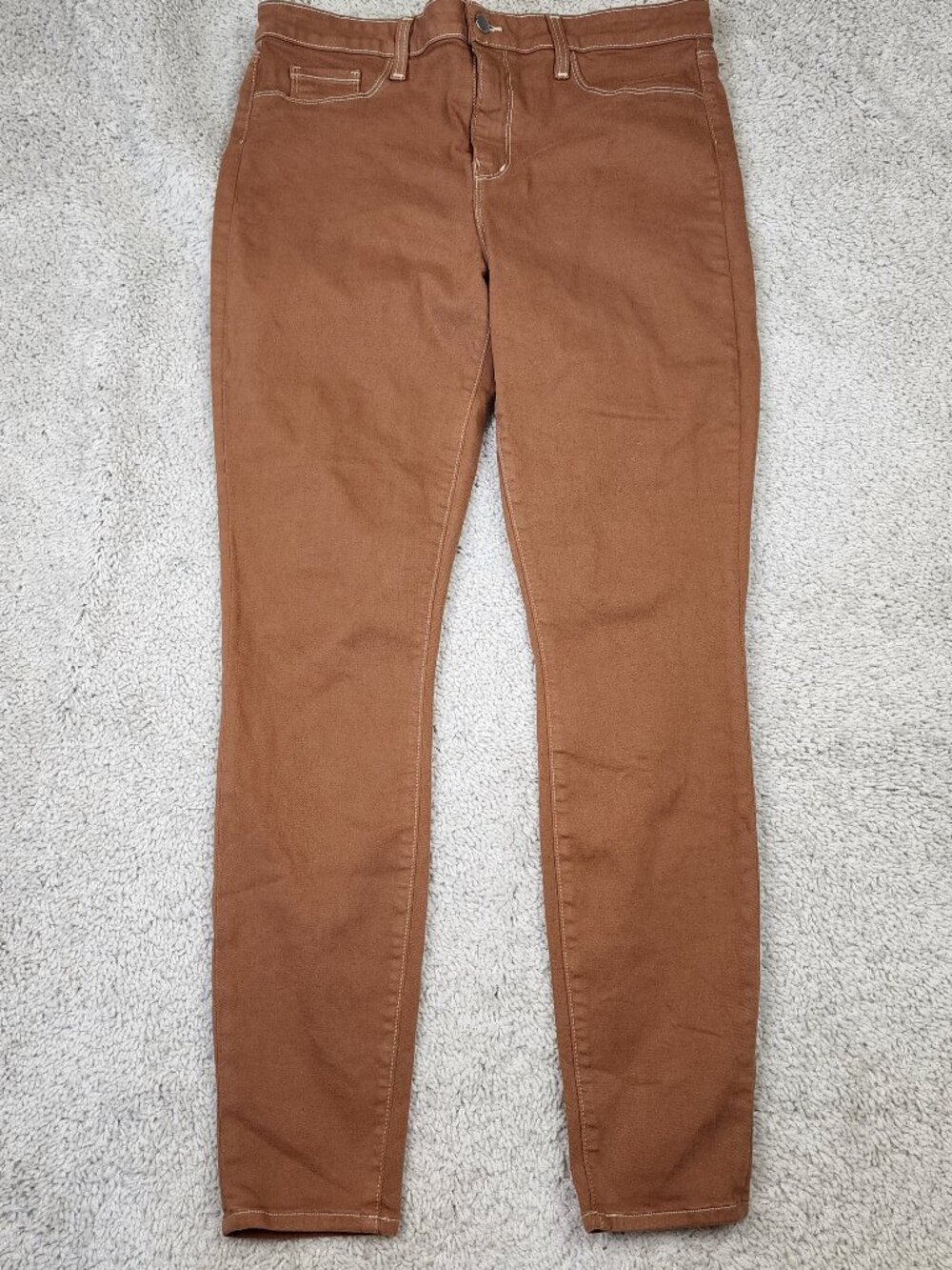L'AGENCE High Rise Brown Jeans Size 32 x 29 Brown Womens USA